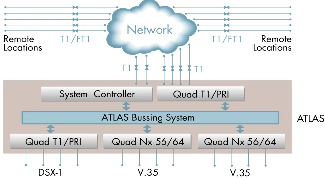 Figure 1-1.  T1 Bandwidth Management Application