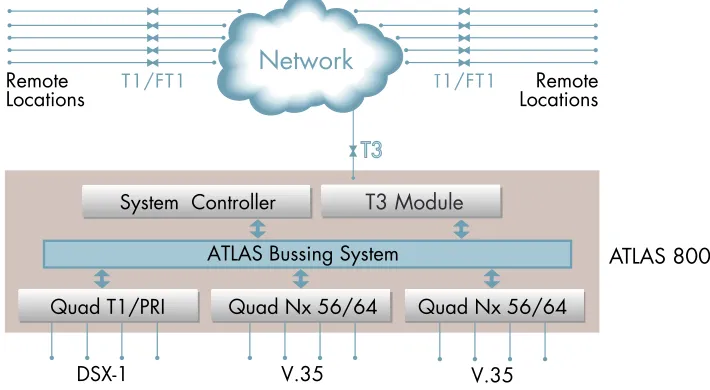 Figure 1-1.  T1 Bandwidth Management Application