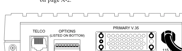 Figure 1-2.  DSU 56/64 Rear Panel