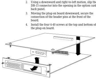 Figure 2-2. Installing Plug-on Board