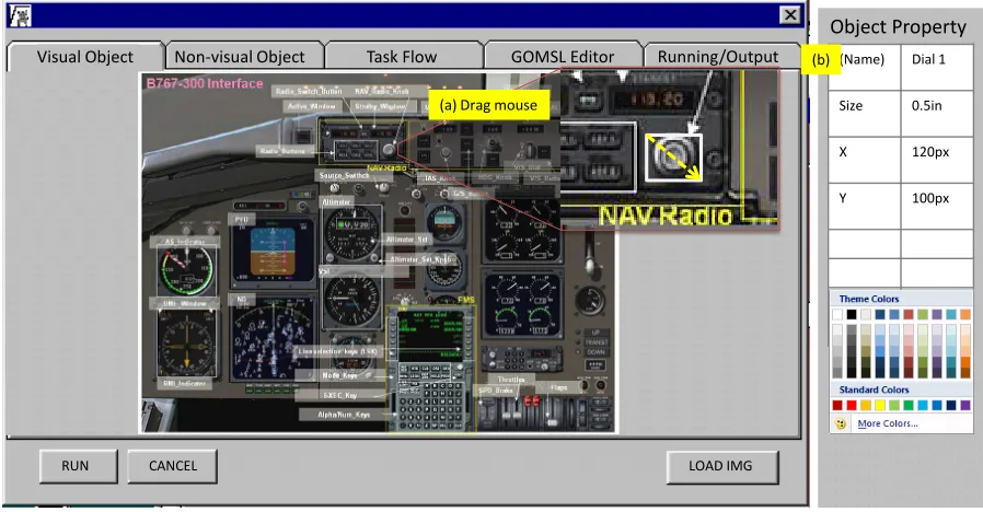 Figure 4.2:Loading an interface prototype image and deﬁning visual objects.