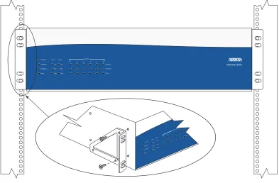 Figure 7.  Rack Mounting the NetVanta 5305