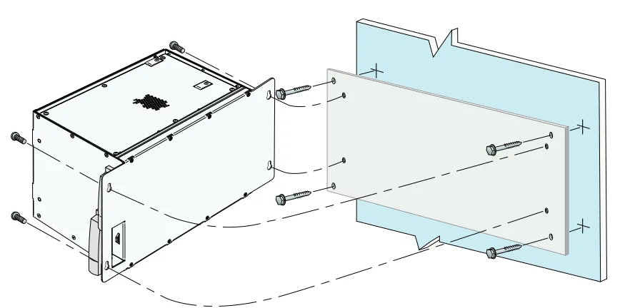 Figure 10.  Wallmounting the NetVanta 950
