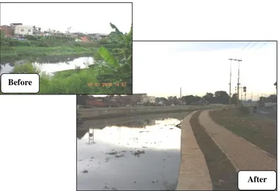 Figure 1.4: Finished work on the Normalization of Mookervart River Project, Jakarta (2009) 