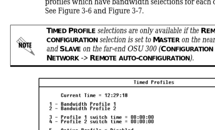 Figure 3-6.  Timed Profiles Screen