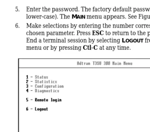 Figure 2-4.  Terminal Main Menu