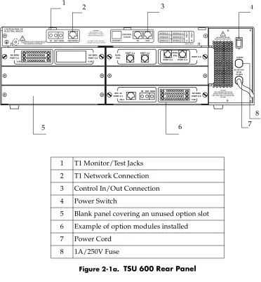 Figure 2-1a.  TSU 600 Rear Panel