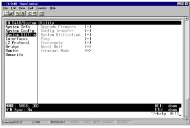 Figure 3. System Utility Menu