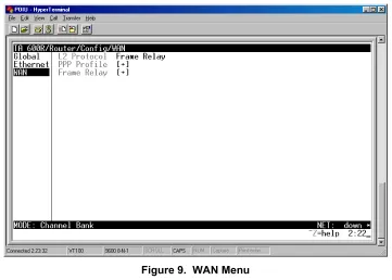 Figure 9.  WAN Menu