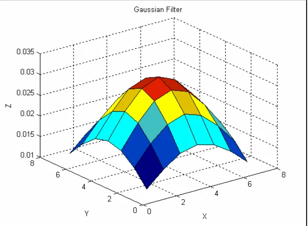 Figure 2. 7*7 Gaussian filter of σ = 3  