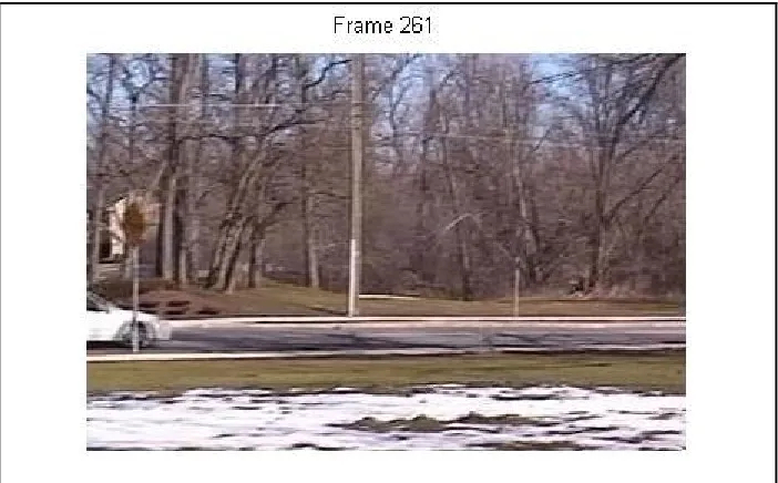 Figure 12. Frame 261 of video ‘car_pan.avi’  
