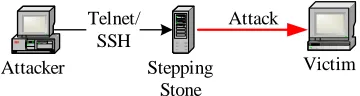 Figure 1.2: Attack through a chain of stepping stones