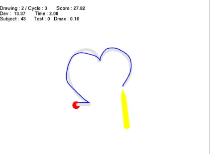 Figure 2.3. Reduced scale screenshot of the drawing interface with a completed character 