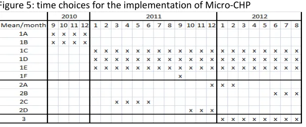 Figure 5: time choices for the implementation of Micro-CHP  