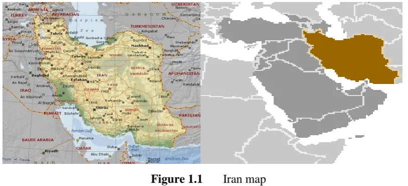 Figure 1.1 Iran map    