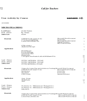Figure 5: Interface of user tracking activities in Sanako Study 300.
