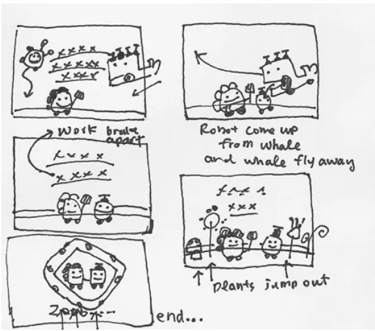 Figure 08.3 Storyboard for ending animation 