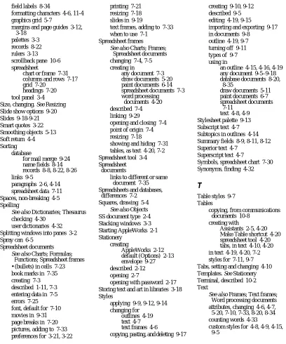 Table styles 9-7Tables