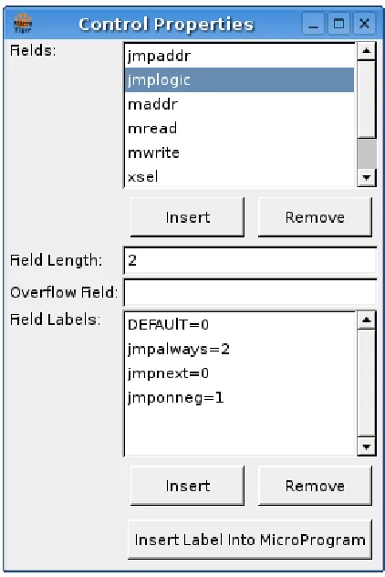 Figure 4.2: Control Conﬁguration Dialog