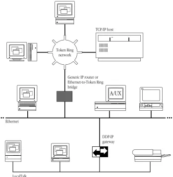 Figure 1-1  A MacTCP network conﬁguration