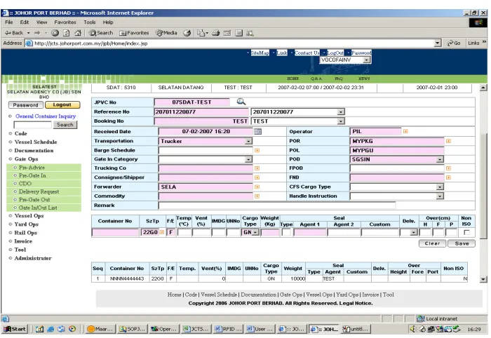 Figure 1-1 Pre-Advise Screen 