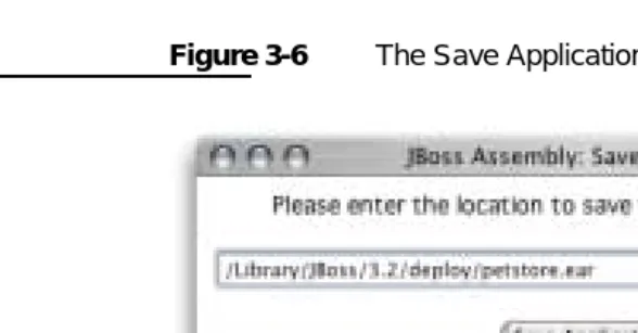 Figure 3-6The Save Application window of the deployment tool