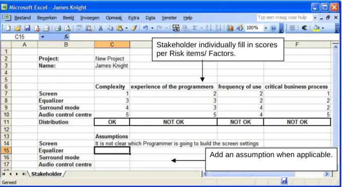 Figure 5: Example of participants’ score sheet (from PRISMA tool) 