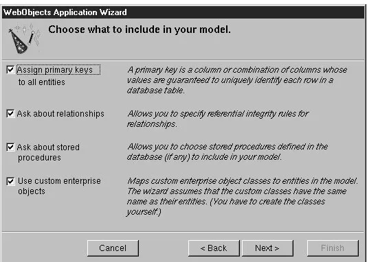 table with an enterprise object class. For example, the Movie entity maps rows 