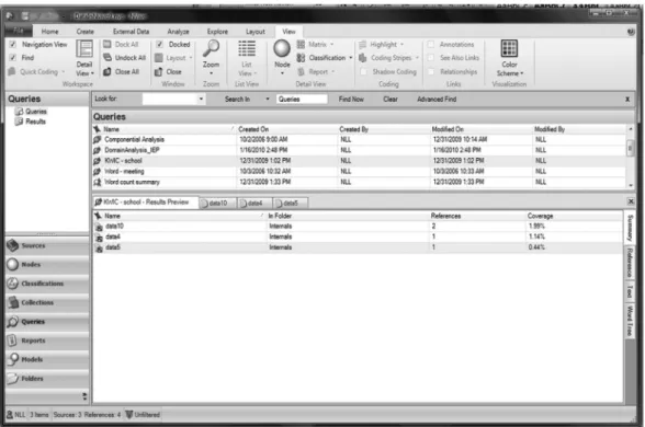 Figure 1 shows one of the excerpts from the data. In the right bottom pane, the codes can be seen as stripes