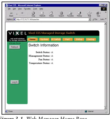 Figure 3-1. Web Manager Home Page