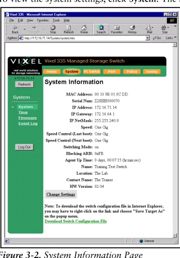 Figure 3-2. System Information Page