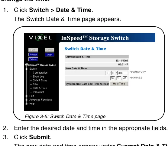 Figure 3-5: Switch Date & Time page