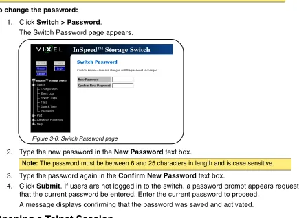 Figure 3-6: Switch Password page