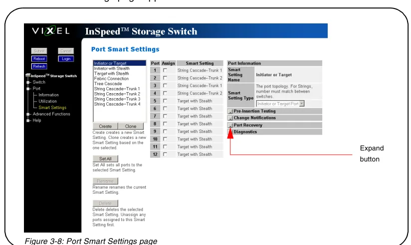 Figure 3-9: Port Smart Settings page (all options displayed)