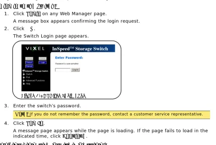 Figure 3-2: Switch Login page