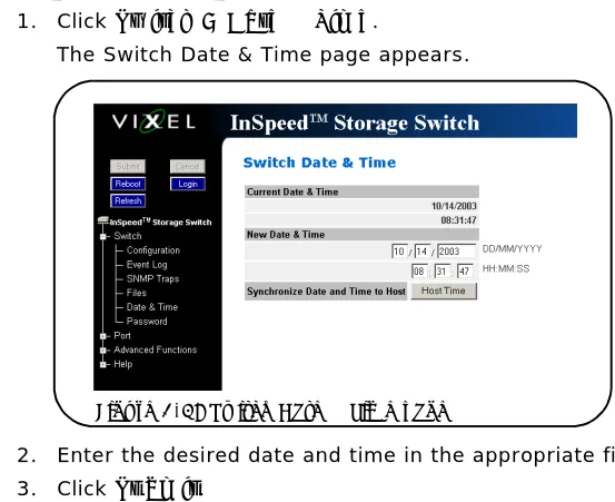 Figure 3-5: Switch Date & Time page