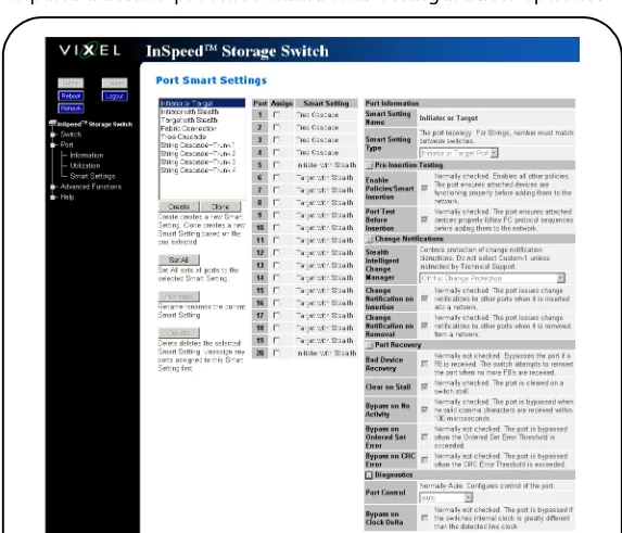 Figure 3-8: Port Smart Settings page