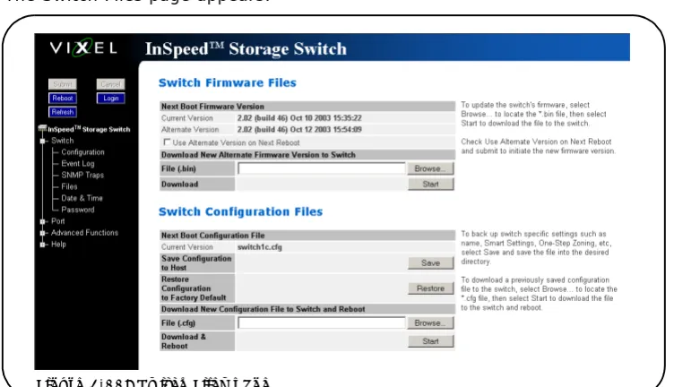 Figure 3-11: Switch Files page
