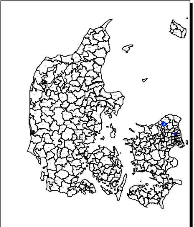 Figure 1. The Danish municipality structure.