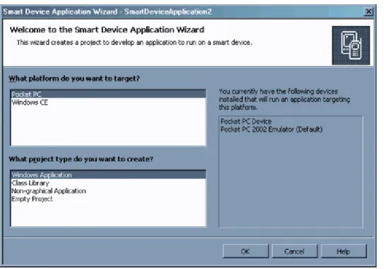 Figure 5. Pocket PC project types 