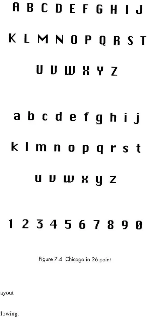 Figure 7.4 Chicago in 26 point