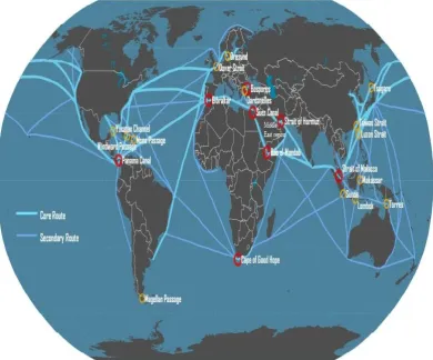 Figure 1.2 Maritime Shipping Routes and Passages 