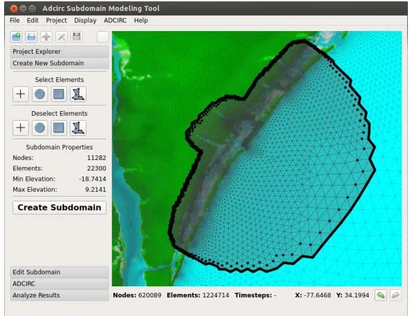 Figure 2.2:Subdomain extraction with the SMT user interface.