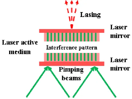 Fig. 10. Optical pumping of DD CLC and DDP laser cells 