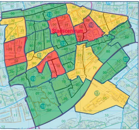 Tabel 3: Grenzen voor kleurgebruik  