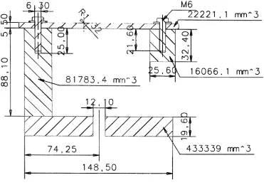Figure 6b. Physical Dimensions of the Product Model (top view)
