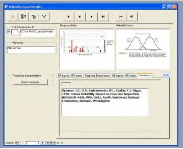 Fig. 8  Data Viewing Form for NDE Effectiveness Information in the PINC Atlas Database 