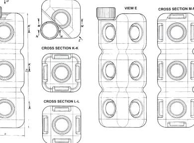 Fig 1. Drawings of GECOS bottle from the patent application