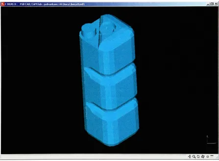 Fig.14. Simplified 3D GECOS bottle model prepared for meshing (print screen from l-DEASsoftware)