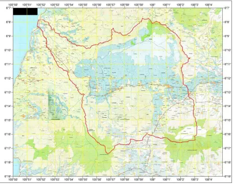 Figure 3.3: Topographical map Cidanau.   
